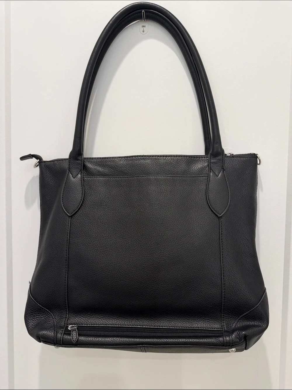 Lodis Sierra Black Pebbled Leather Tote Travel Bag